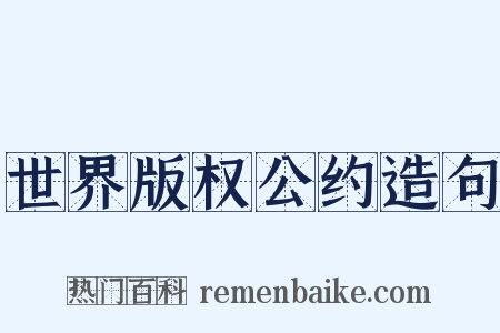 世界版权公约造句是什么意思的图片